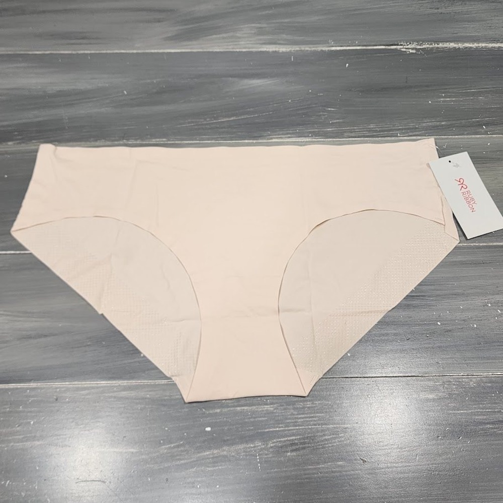 Ruby Ribbon Second Skin Panty Shell Beige Seamless Briefs 1462‎ XXL